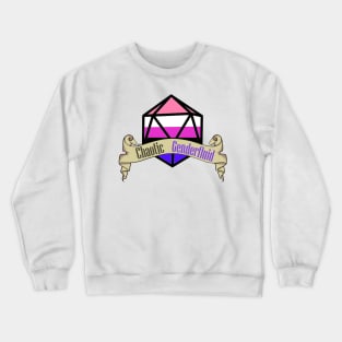 Dnd Chaotic Genderfluid Dice Crewneck Sweatshirt